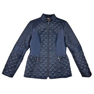 Laundry by Shelli Segal Quilted Puffer Jacket  Women's Size S  Navy Coat